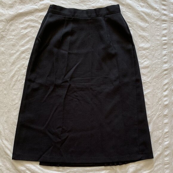 Women's Vintage Pleated Skirt by Fersten - Black - Size 8 - Made in Canada - Picture 2 of 9